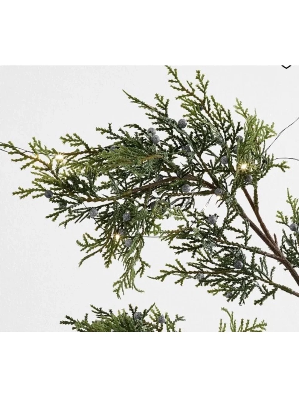 Pottery Barn 4ft Lighted Branch Faux Tree Berry LED Rustic Decor NWT